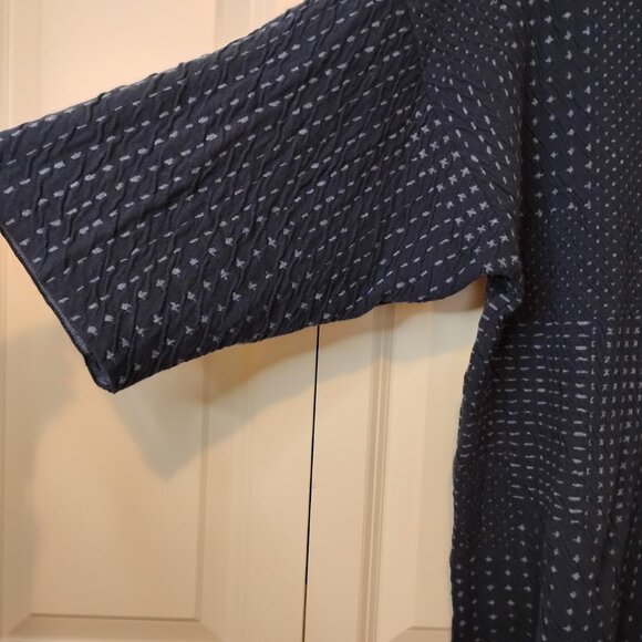 Pure Jill Women's Black Cotton Knit Crinkled Textured Oversized Boxy Sweater XS - Picture 3 of 6